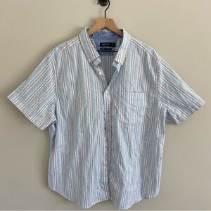 Nautica Men’s Classic Fit/Stretch Striped Shortsleeve Shirt NWT XXL